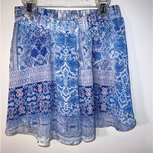 Show me your Mumu, M, Carlos swings shorts, blue paisley, print, elastic waist